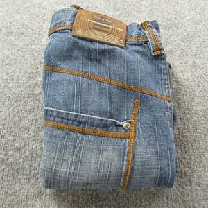 Evolution Jeans Shorts Men 40x14 Blue Denim Distressed Baggy Y2K Contrast Stitch